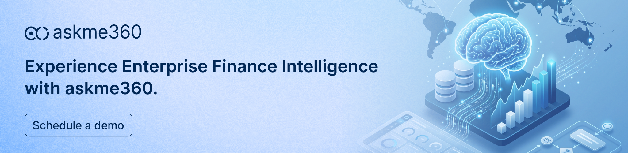 Enterprise finance intelligence with askme360 AI in finance platform for real-time decision support and analytics